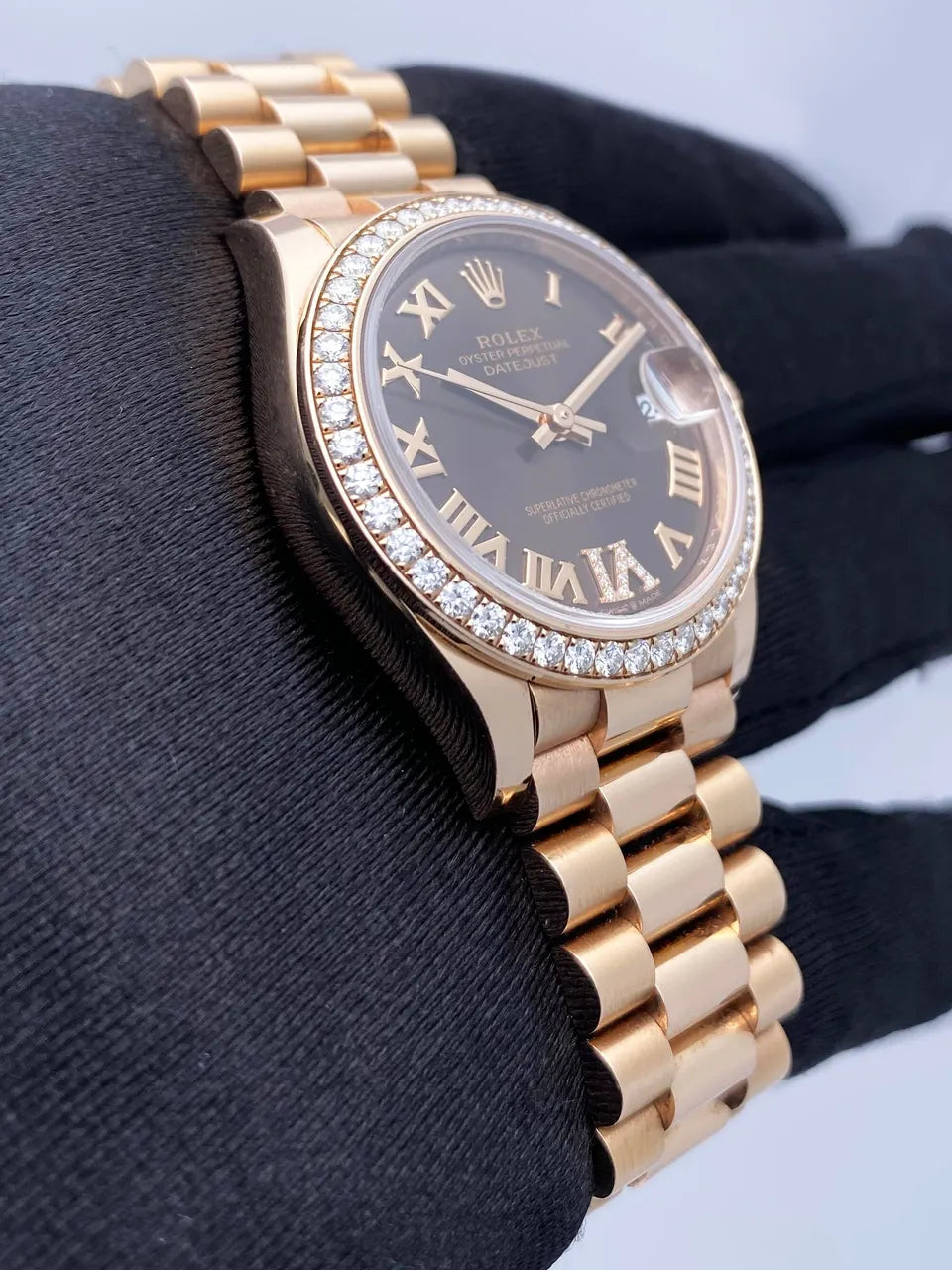 Rolex Chocolate Diamond Bezel - Hình 3