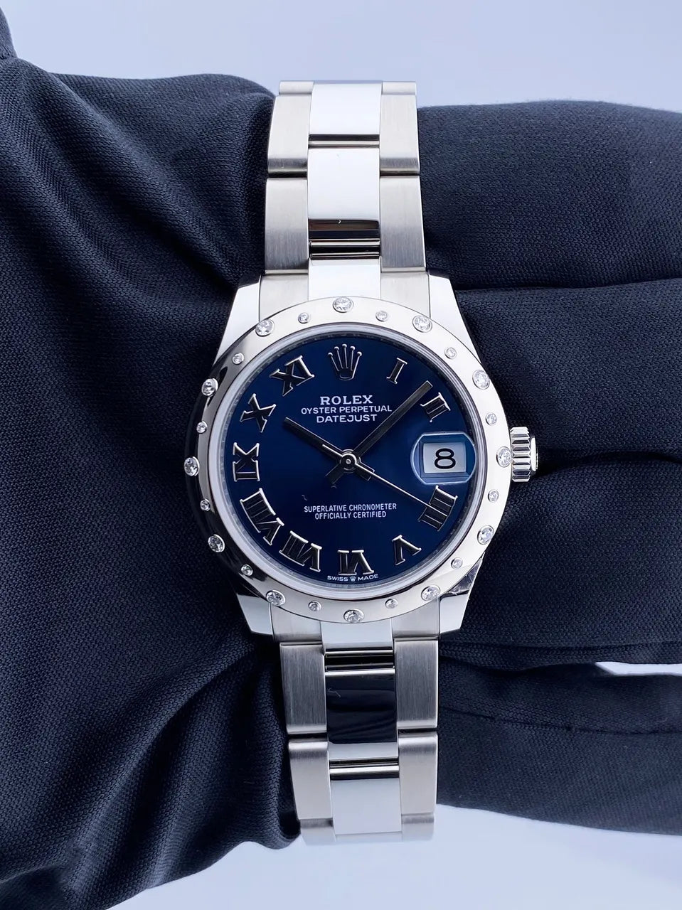 Rolex Datejust Blue Diamond Bezel Steel - Hình 2