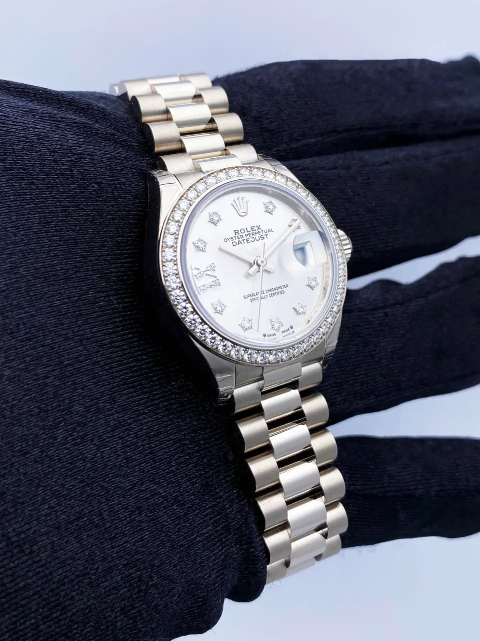 Rolex Steel Diamond Silver Datejust - Hình 4