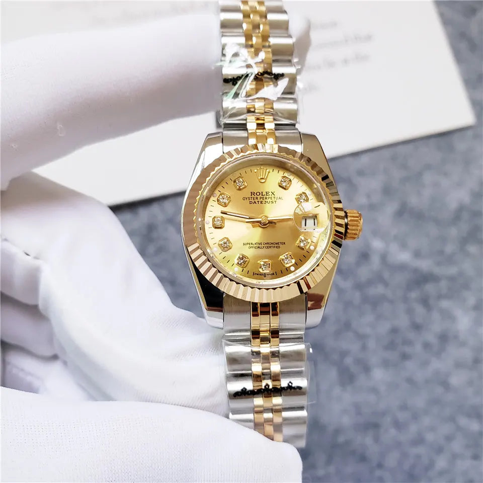 Rolex Ladies Gold Diamond Dial