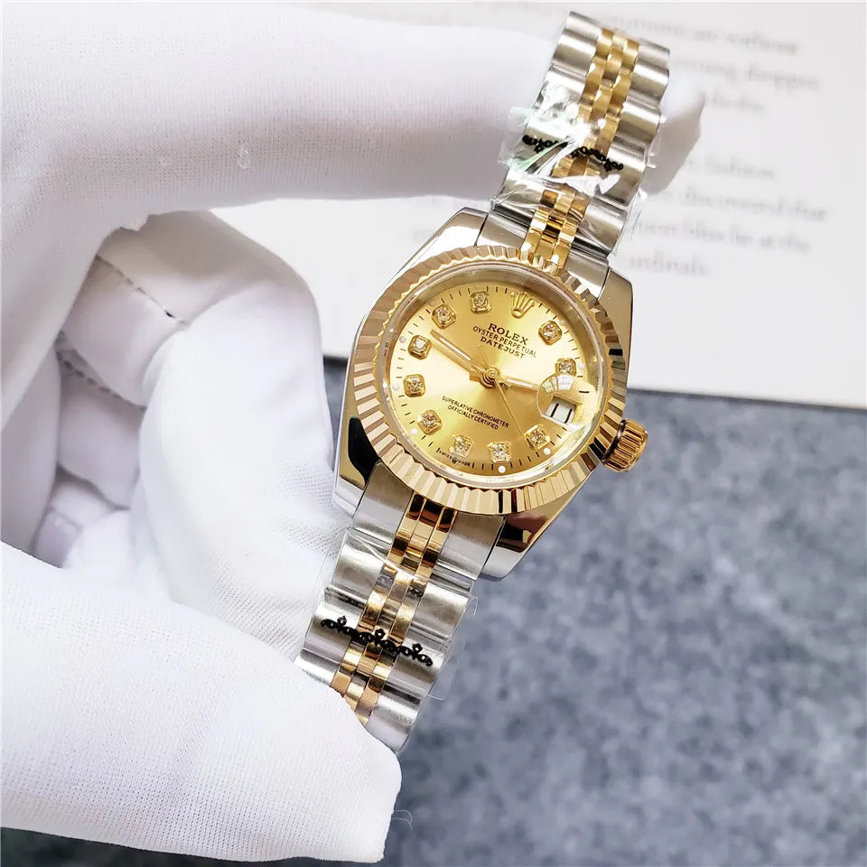 Rolex Ladies Gold Diamond Dial - Hình 4