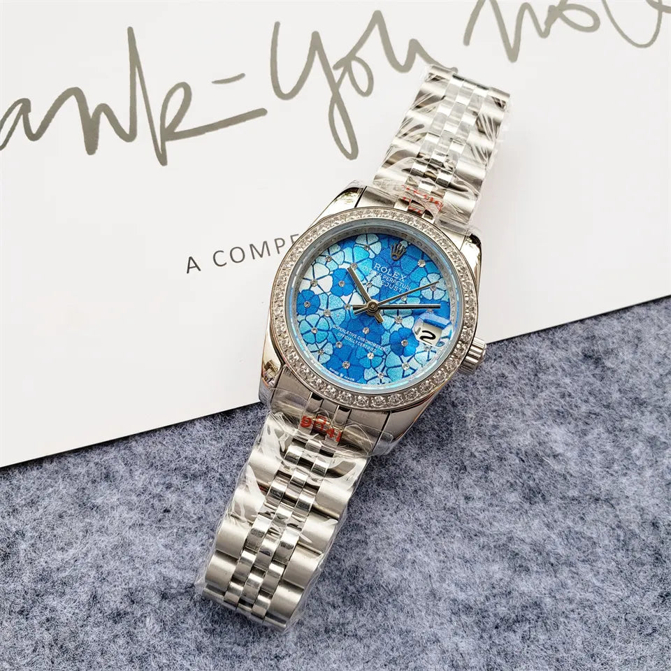 Rolex Floral Blue Datejust - Hình 2