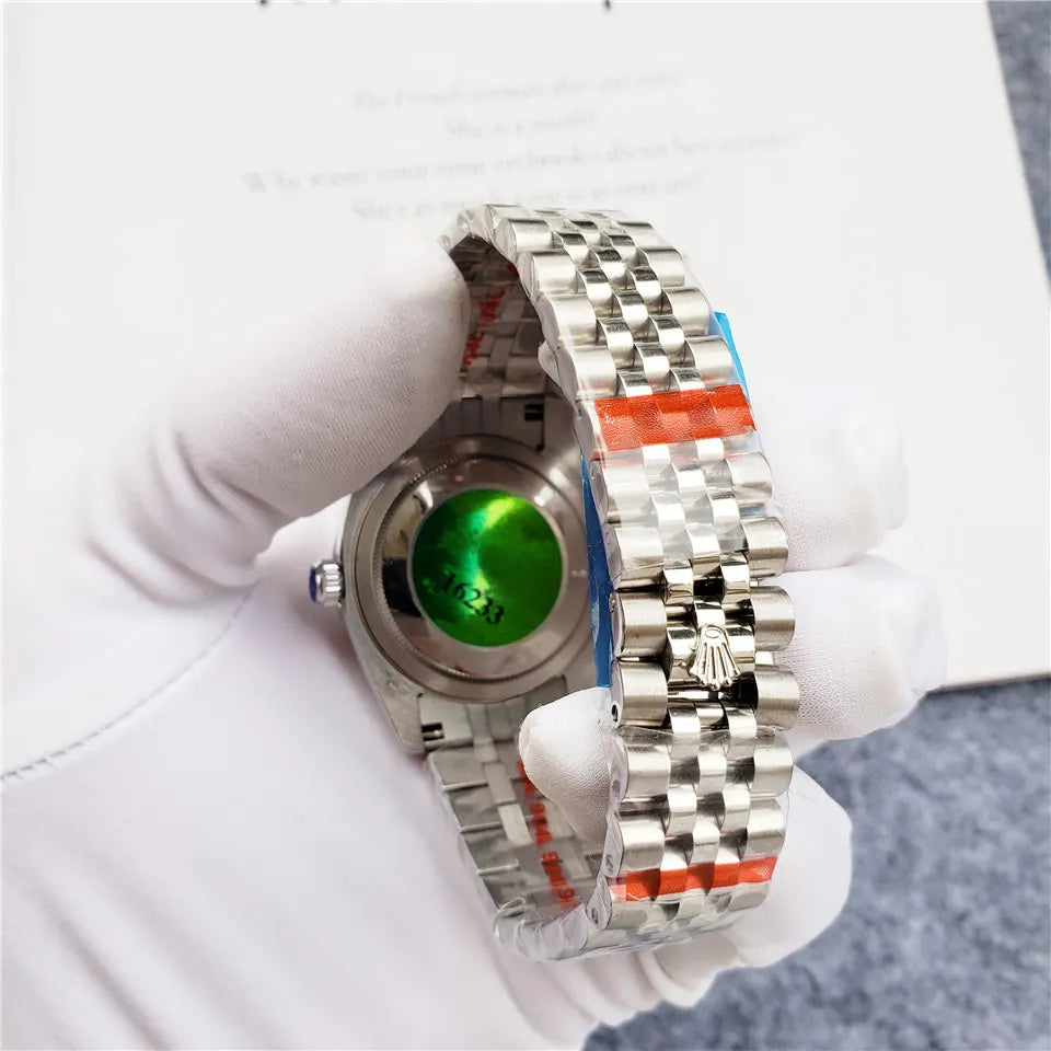 Rolex Purple Dial Diamond Bezel - Hình 5