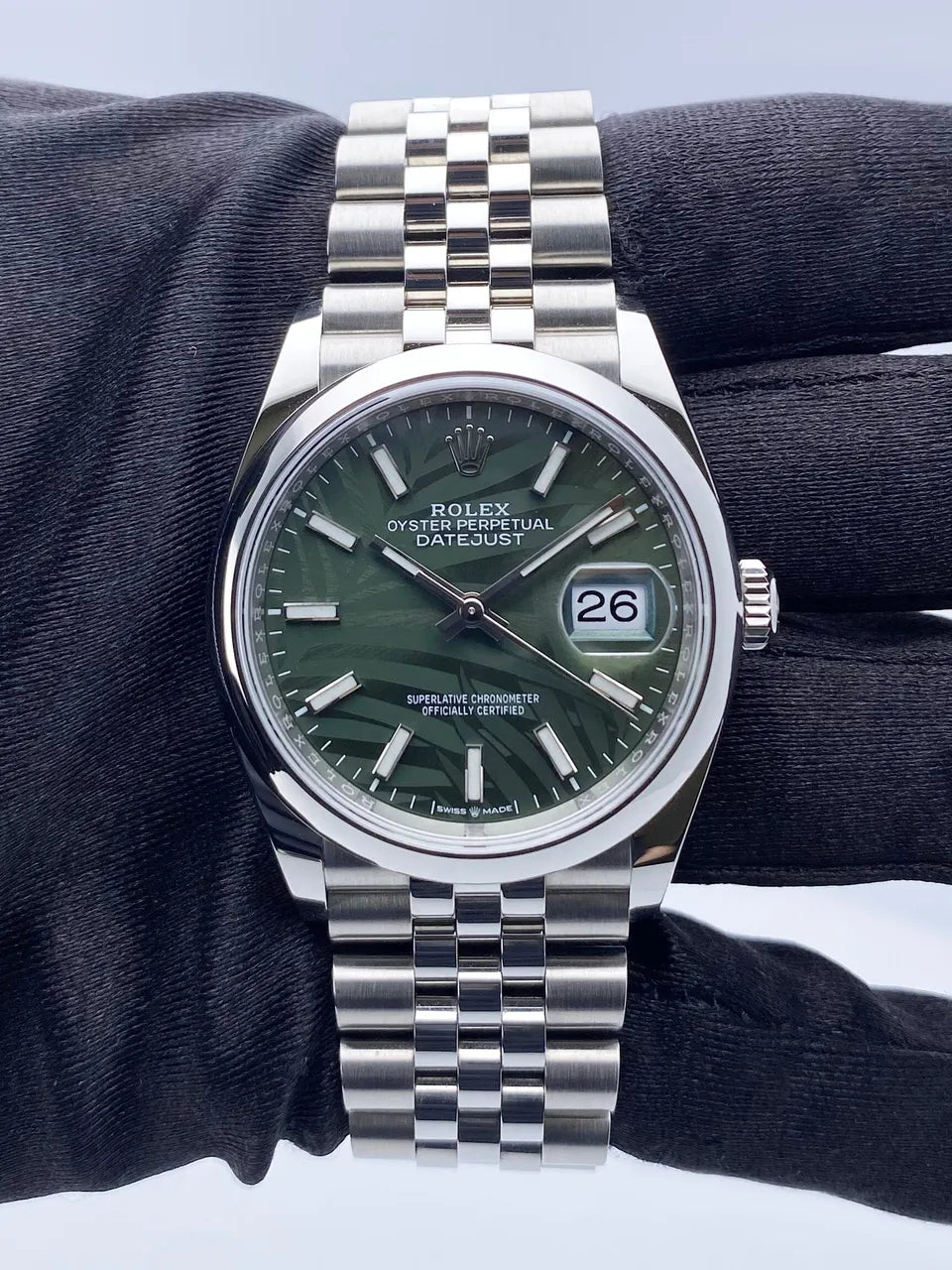 Rolex Green Palm Dial Datejust - Hình 3