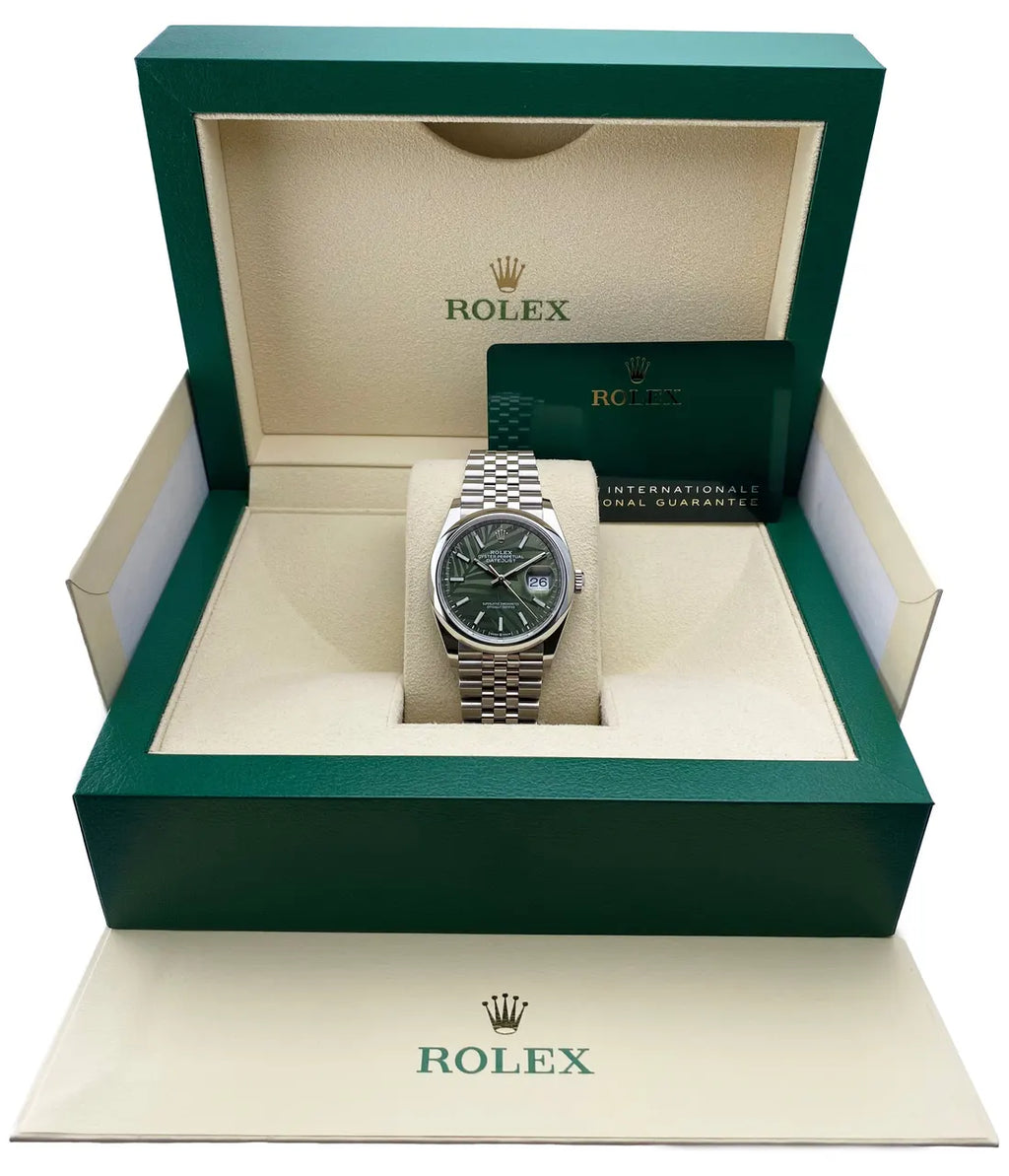 Rolex Green Palm Dial Datejust - Hình 2