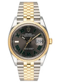 Datejust Rhodium Green Roman