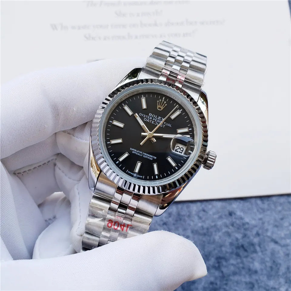 Rolex Datejust Black Dial Fluted - Hình 2