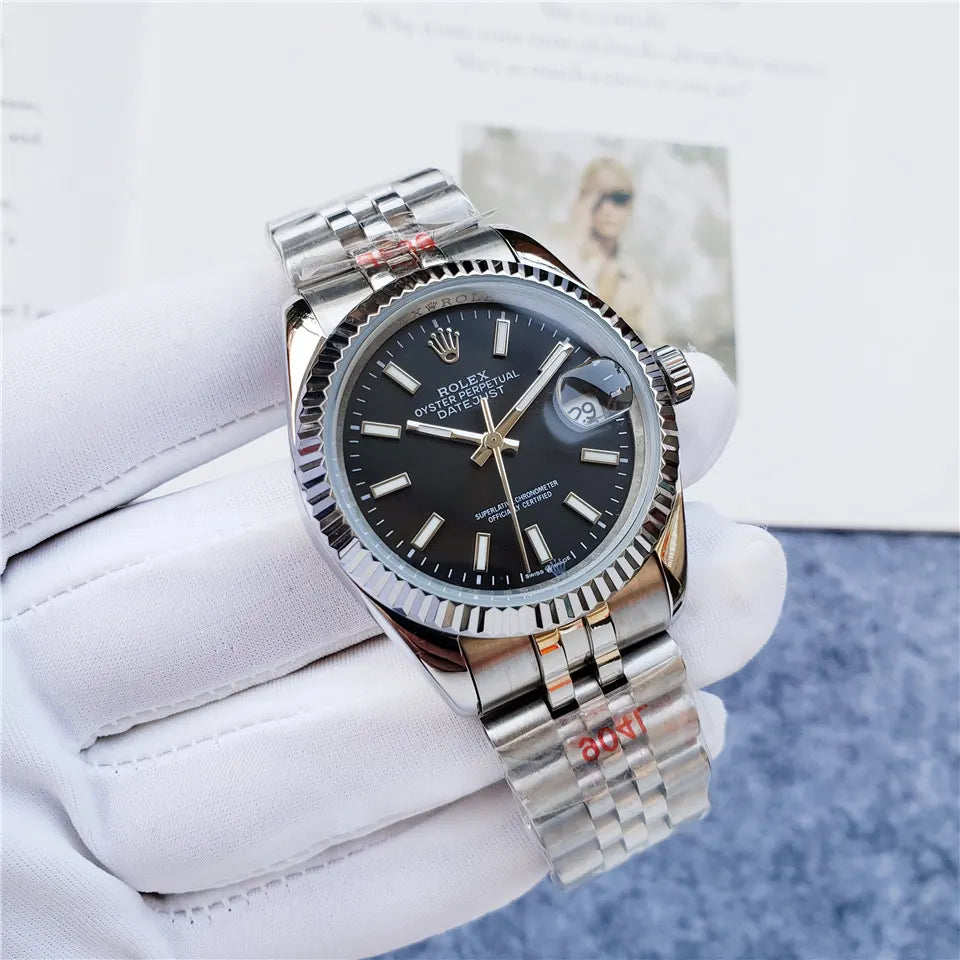 Rolex Datejust Black Dial Fluted - Hình 9