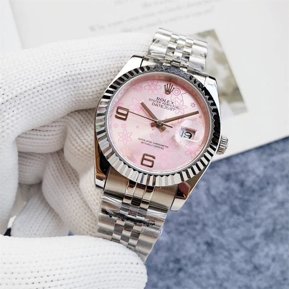 Rolex Datejust Pink Floral Dial - Hình 6