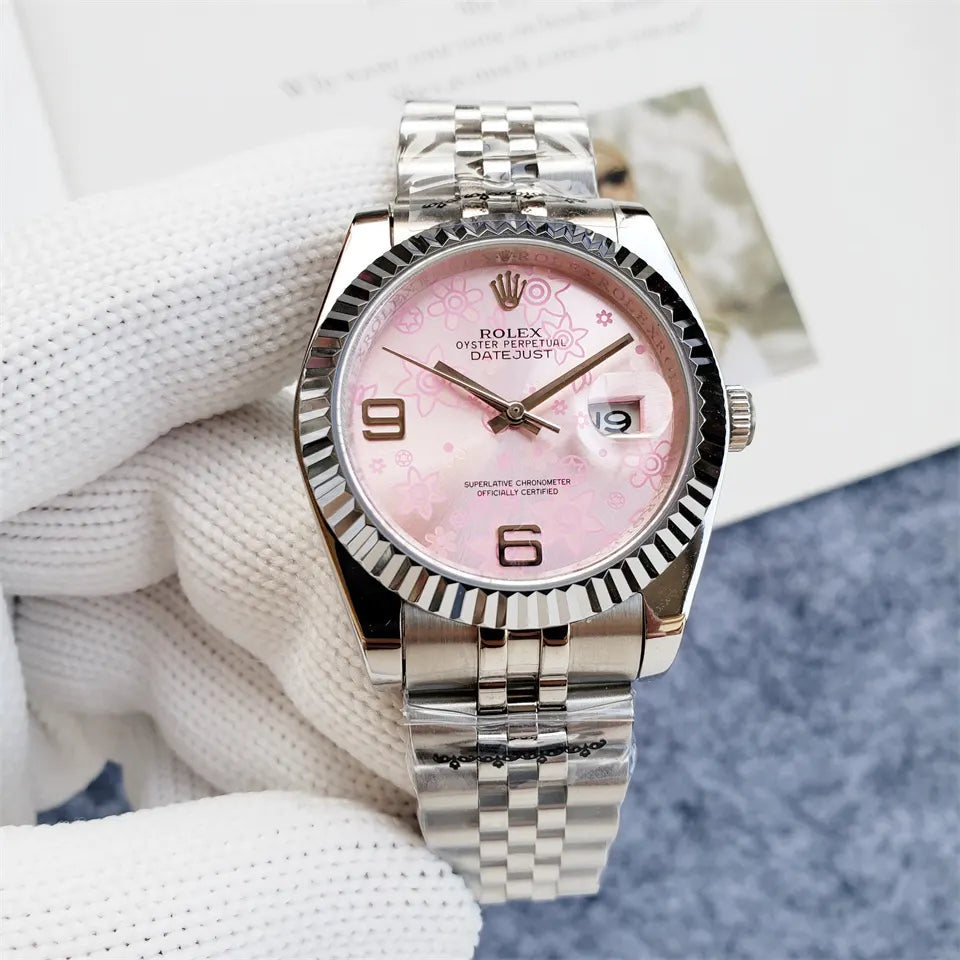 Rolex Datejust Pink Floral Dial - Hình 5
