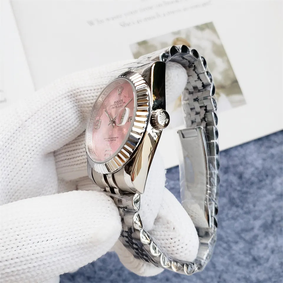 Rolex Datejust Pink Floral Dial - Hình 4