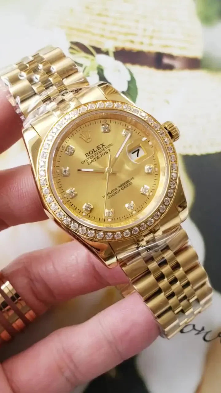 dial Rolex Datejust Gold Diamond Bezel