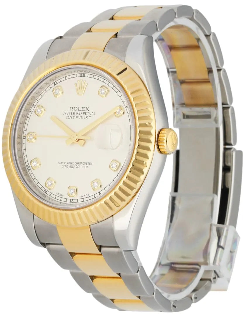 datejust Rolex Two-Tone Silver Diamond - Hình 2