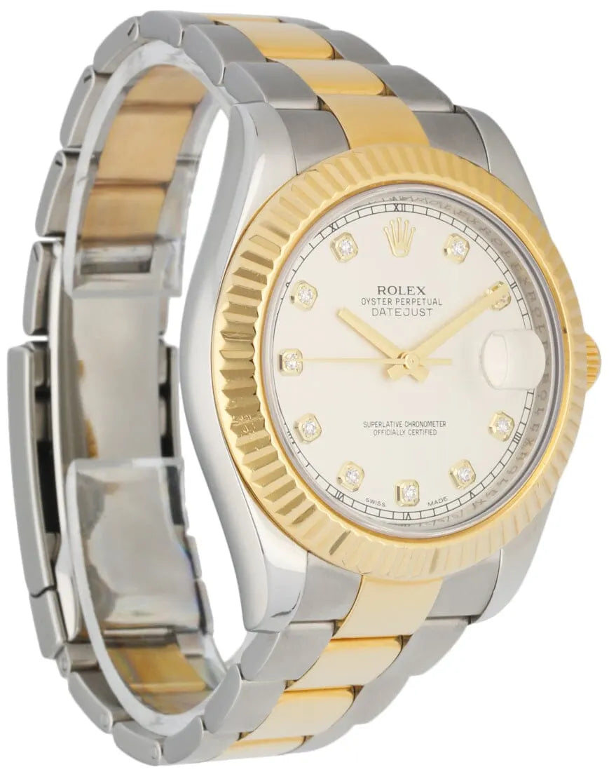 datejust Rolex Two-Tone Silver Diamond - Hình 3