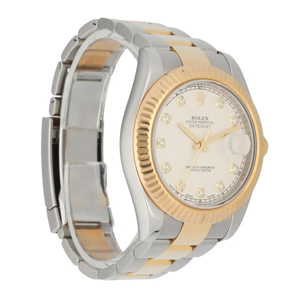 two Rolex Datejust Silver Diamond Dial - Hình 2