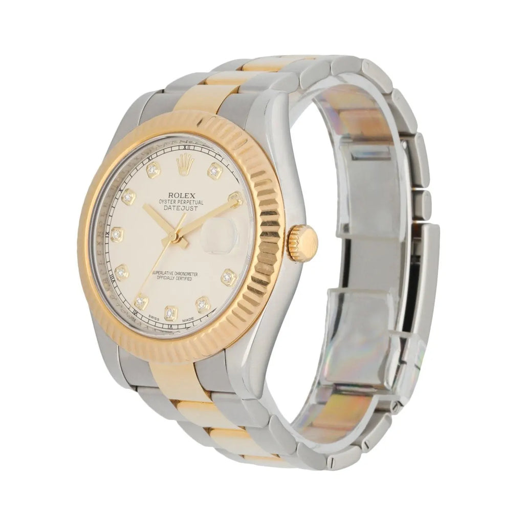 two Rolex Datejust Silver Diamond Dial - Hình 3