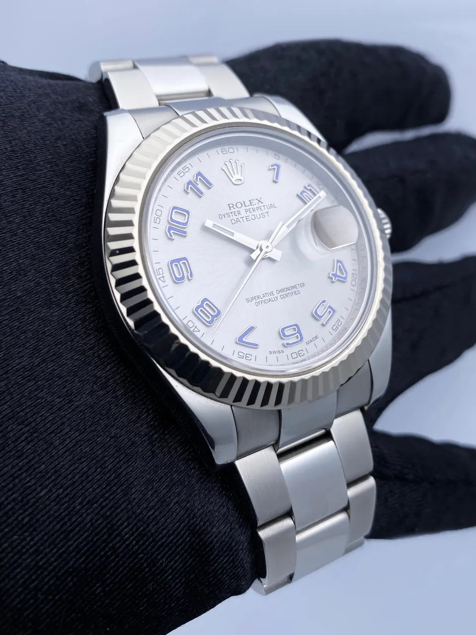 Rolex Silver Blue Datejust