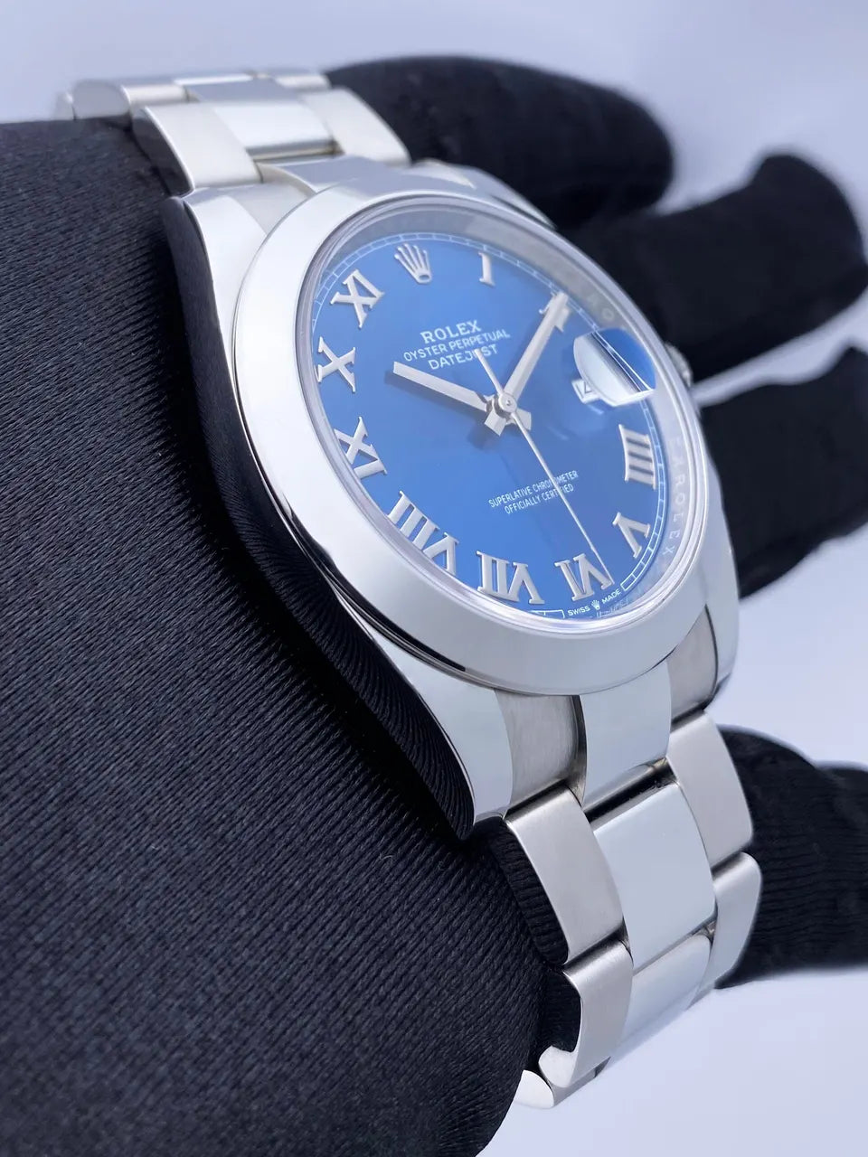 oyster Rolex Blue Roman Dial - Hình 3