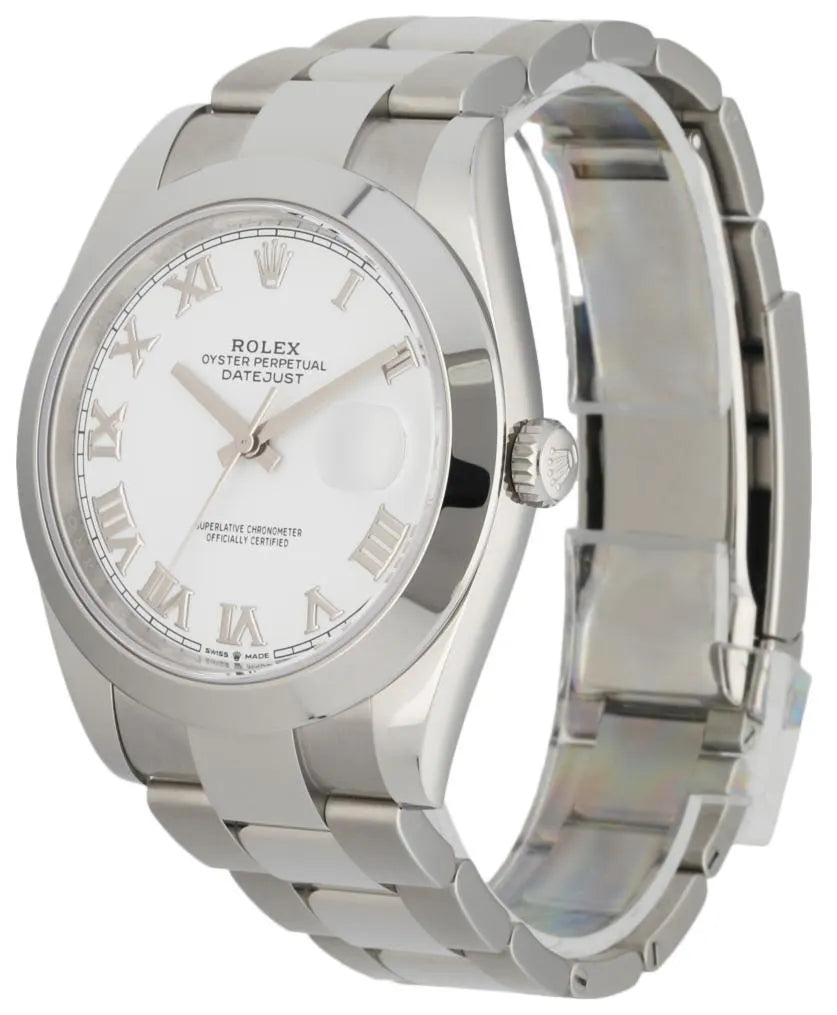 stainless steel Rolex Datejust White Roman Dial - Hình 2