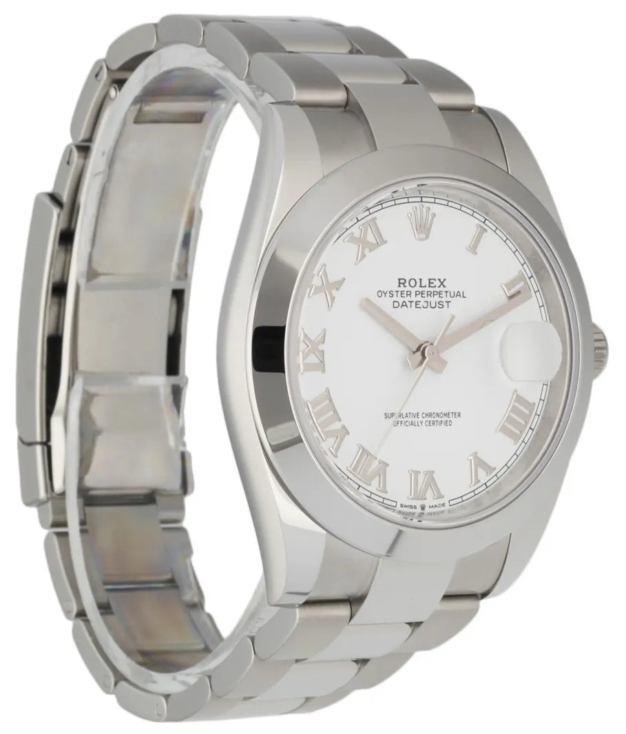 stainless steel Rolex Datejust White Roman Dial - Hình 3