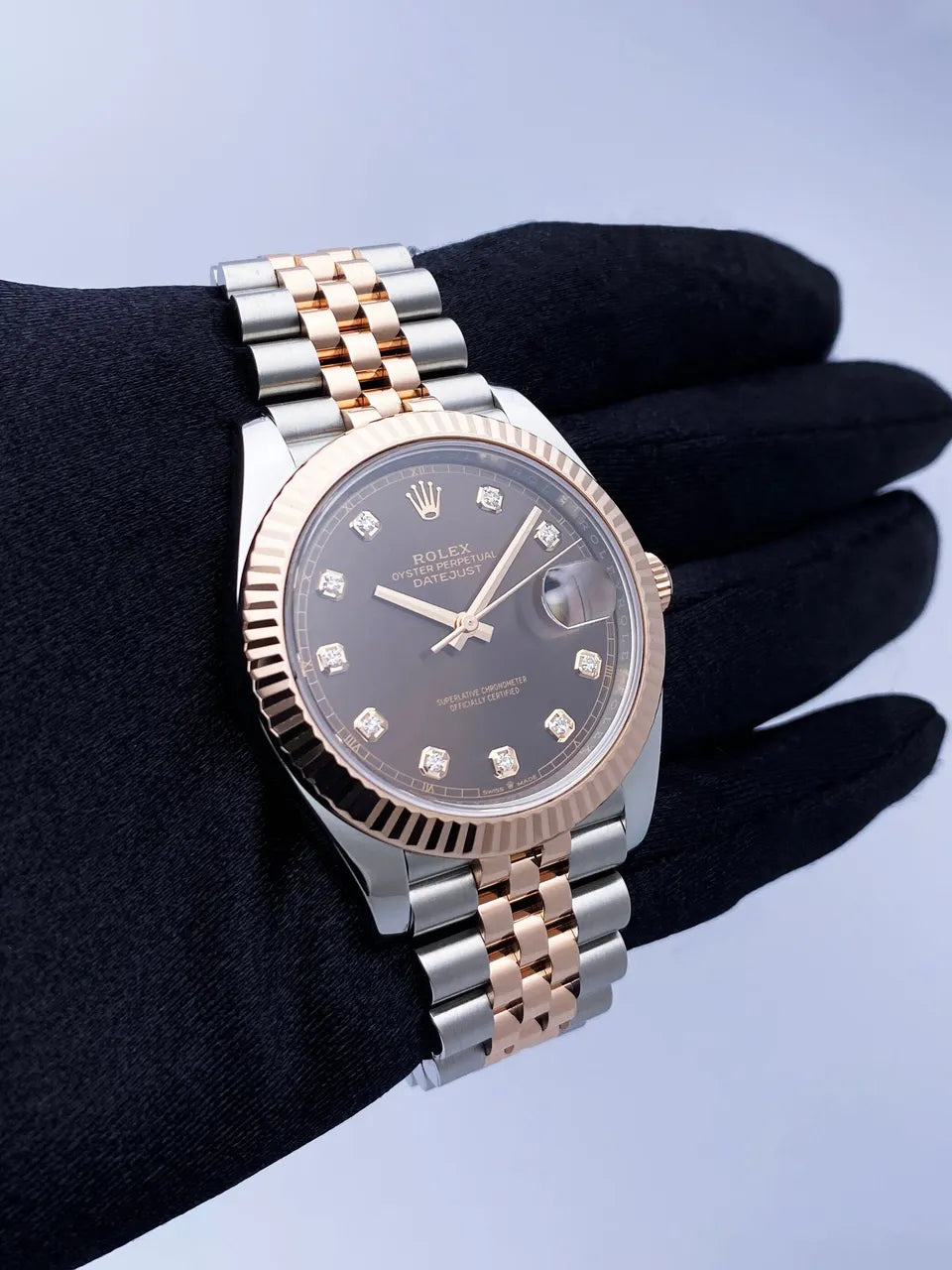 datejust Rolex Chocolate Diamond Dial - Hình 4