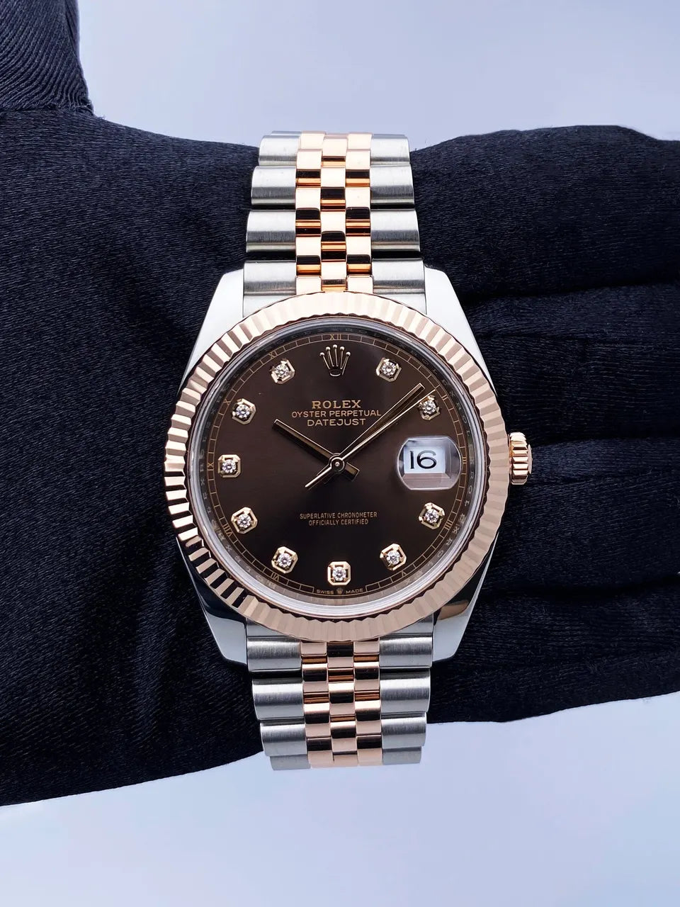 datejust Rolex Chocolate Diamond Dial - Hình 3