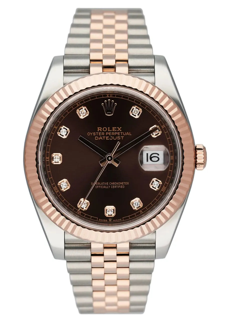 datejust Rolex Chocolate Diamond Dial
