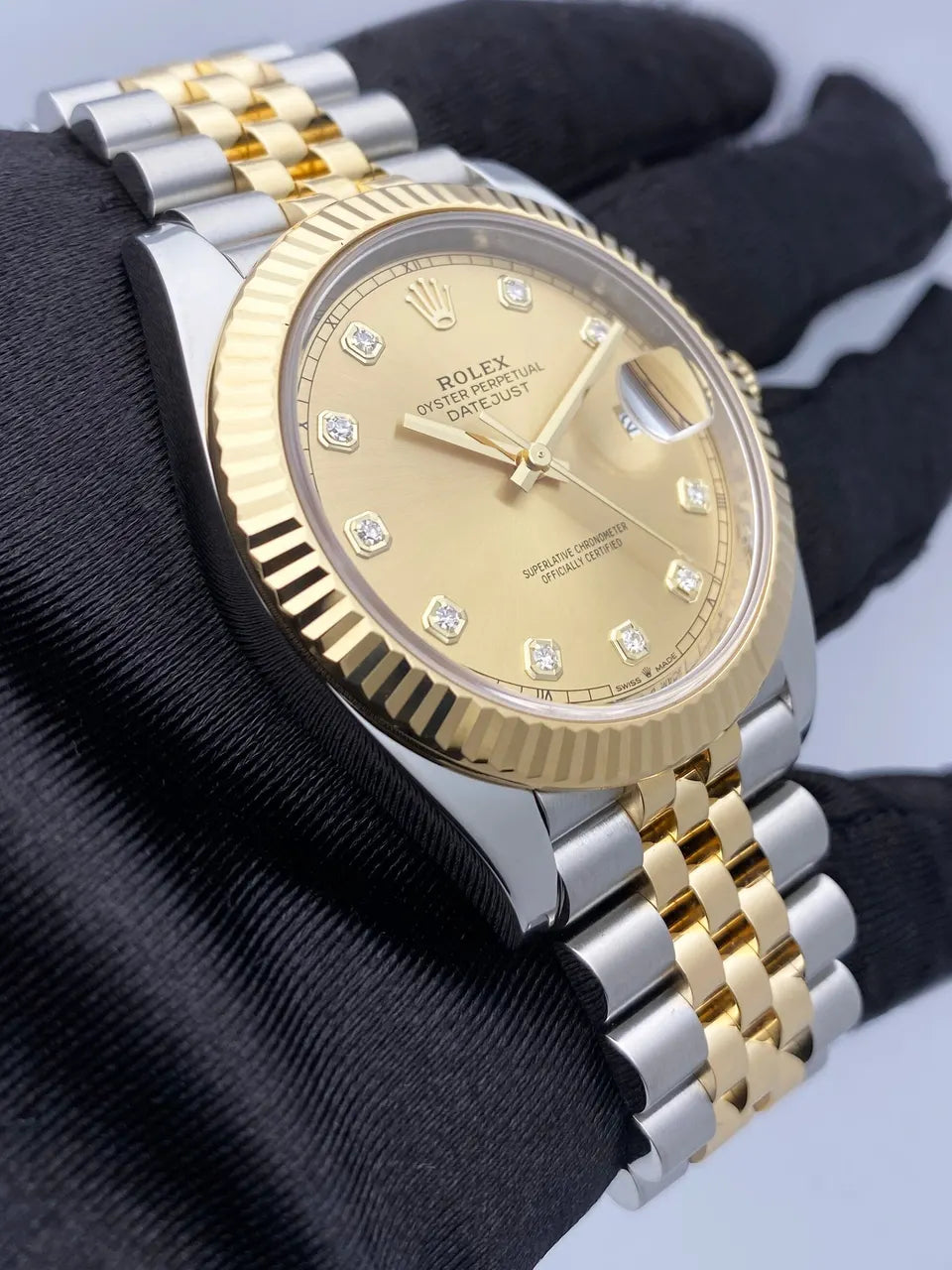 dial Rolex Gold Diamond Datejust - Hình 3