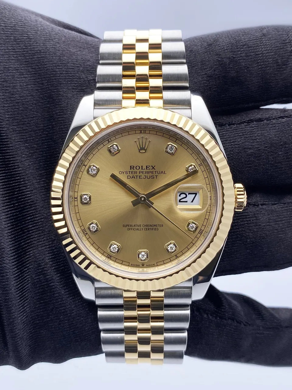 dial Rolex Gold Diamond Datejust - Hình 2