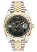 Rolex Rhodium Green Roman Datejust