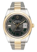 datejust Rolex Slate Green Roman