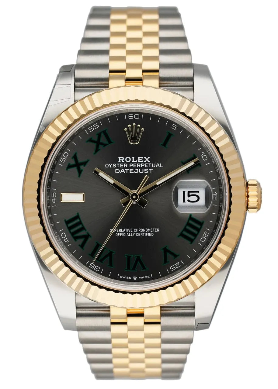 datejust Rolex Slate Green Roman Dial - Hình 8