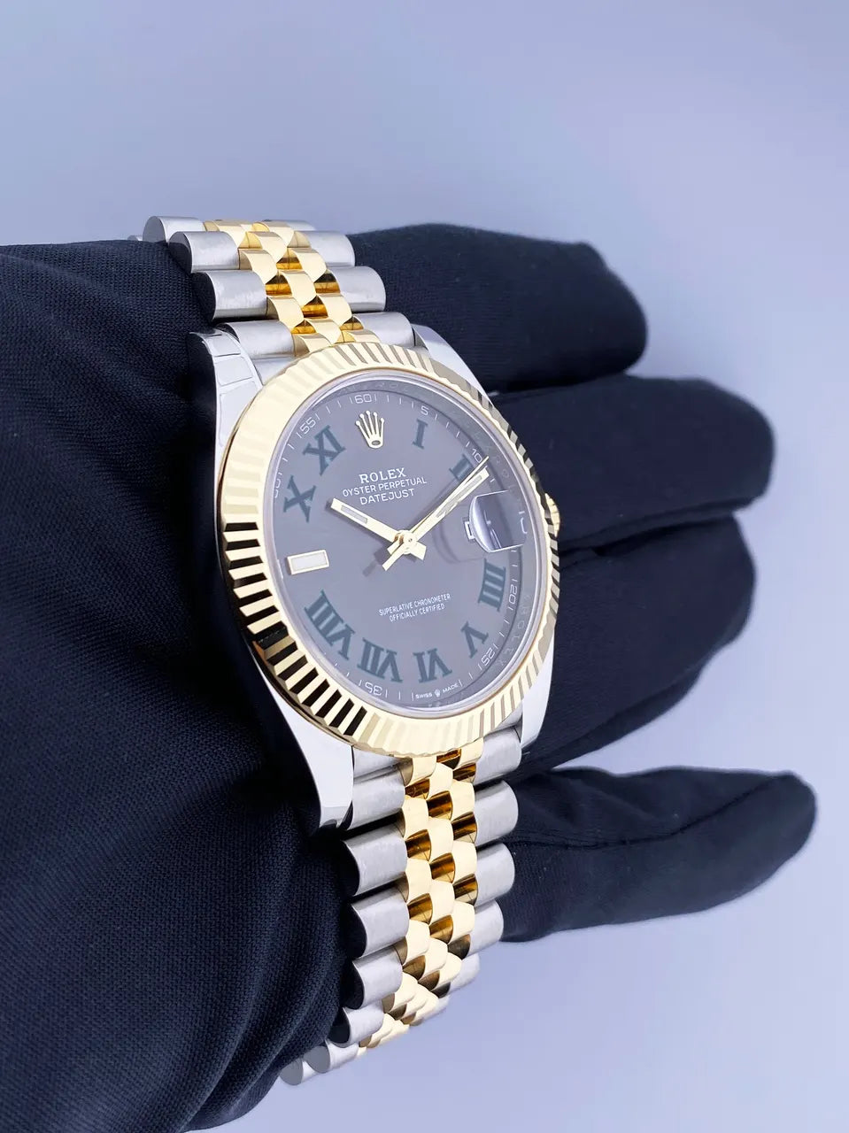 datejust Rolex Slate Green Roman Dial - Hình 2