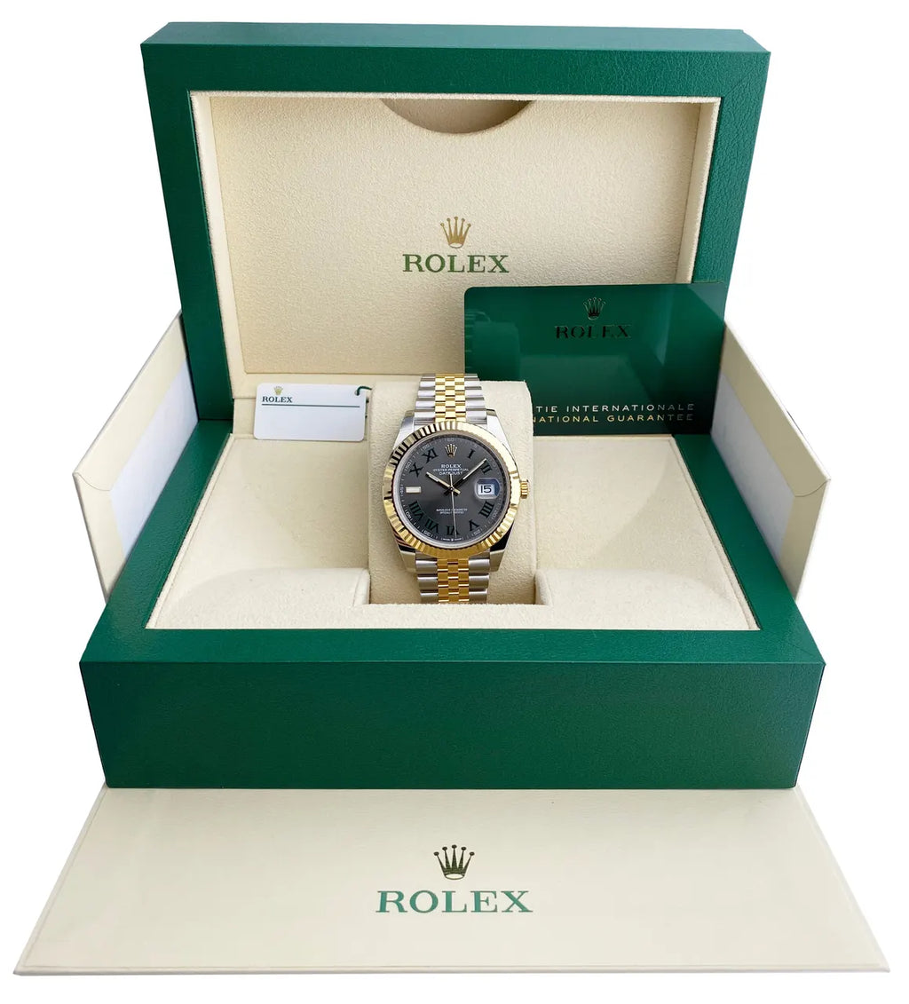 datejust Rolex Slate Green Roman Dial