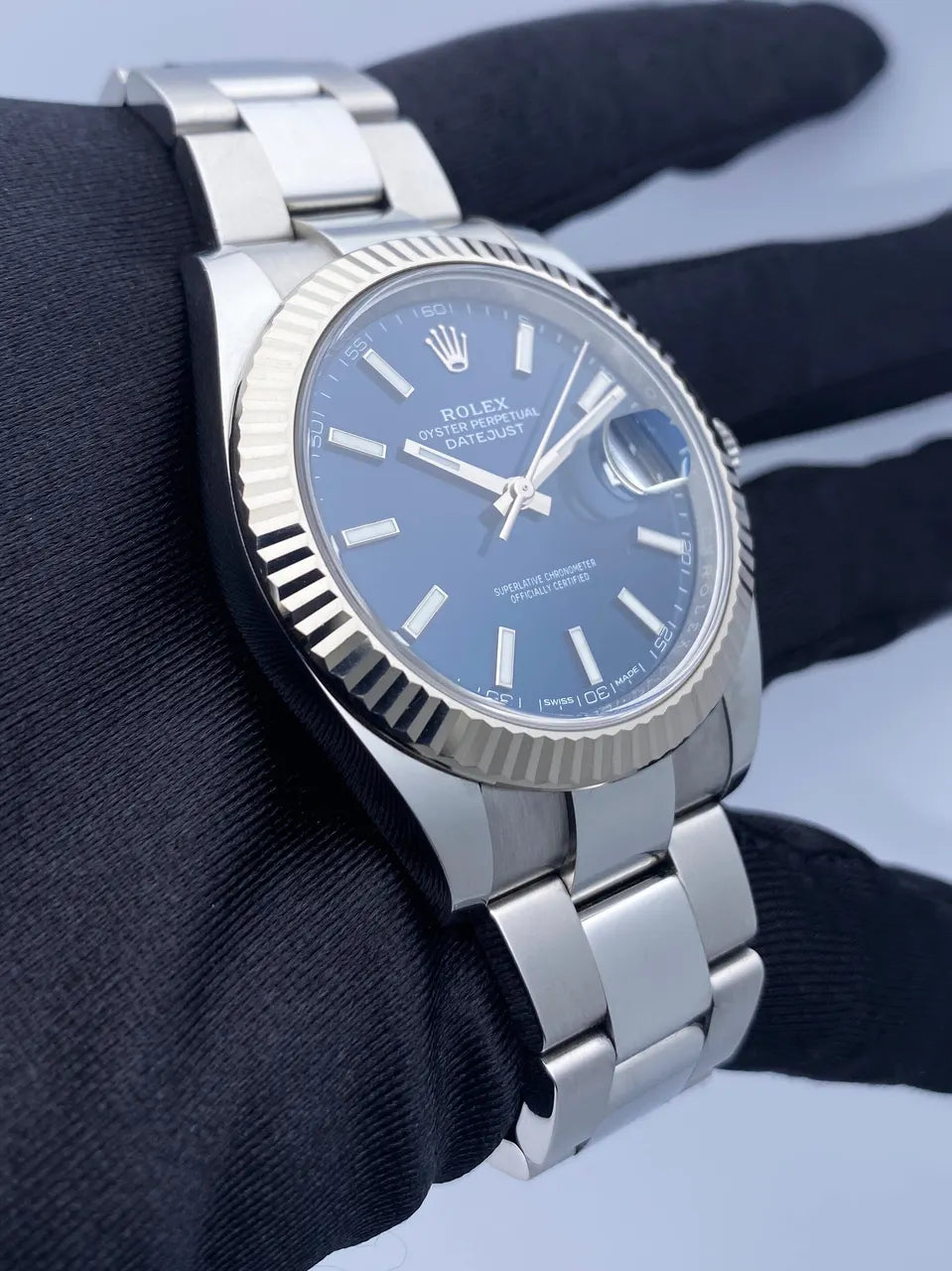 Rolex Datejust Blue Dial Steel - Hình 4