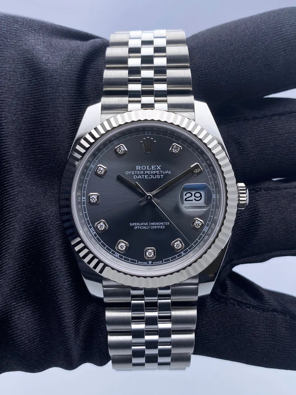 Rolex Datejust Slate Diamond Dial - Hình 3
