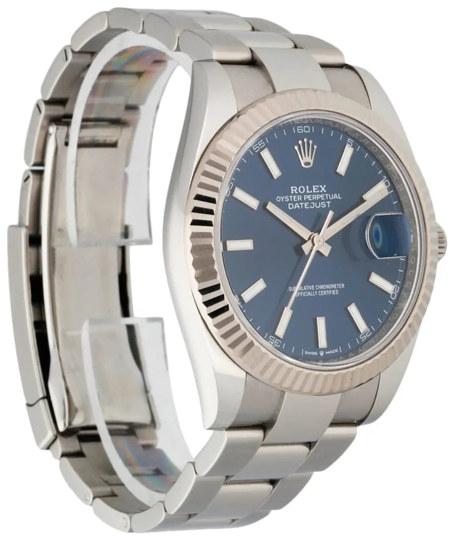 fluted Rolex Datejust Blue Dial Steel - Hình 9