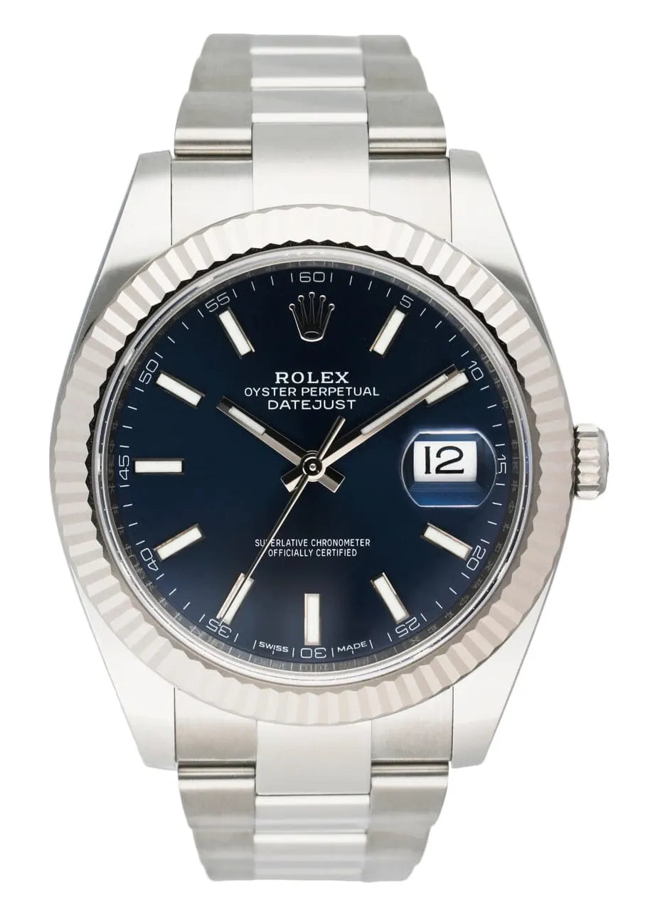 Rolex Datejust 41 Blue Dial Steel – Fluted Bezel