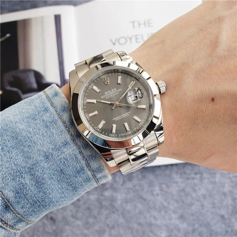 oyster Rolex Datejust Slate Dial Steel - Hình 3