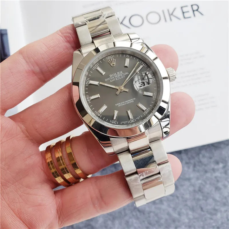 oyster Rolex Datejust Slate Dial Steel - Hình 8