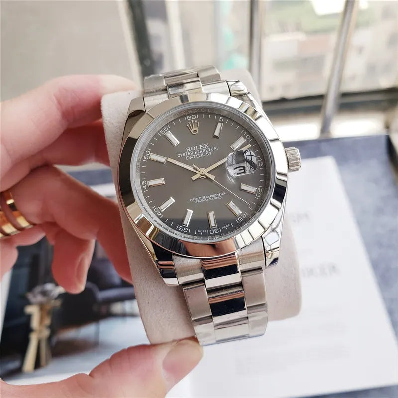 oyster Rolex Datejust Slate Dial Steel - Hình 4