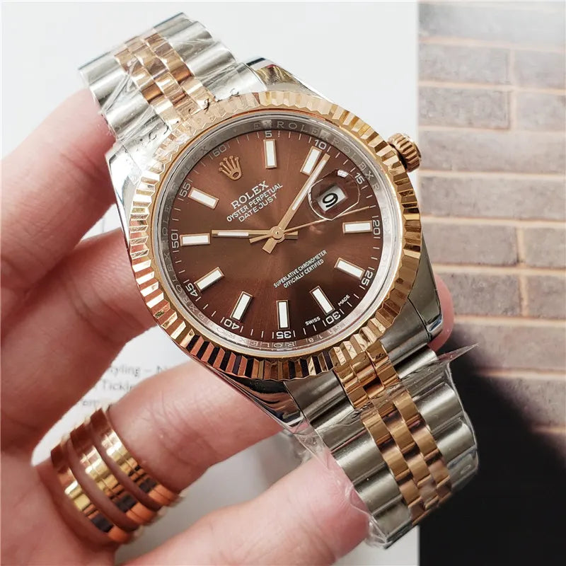 datejust Rolex Chocolate Dial Two-Tone - Hình 2