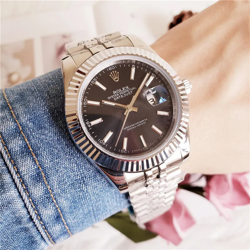 stainless Rolex Datejust 41 Black Dial - Hình 6