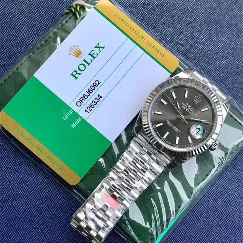 stainless Rolex Datejust 41 Black Dial - Hình 5