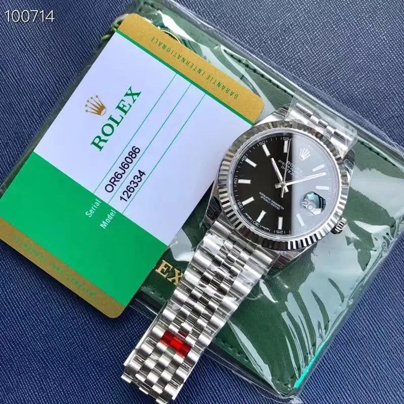 stainless Rolex Datejust 41 Black Dial - Hình 3
