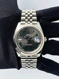 roman Rolex Datejust Slate Green