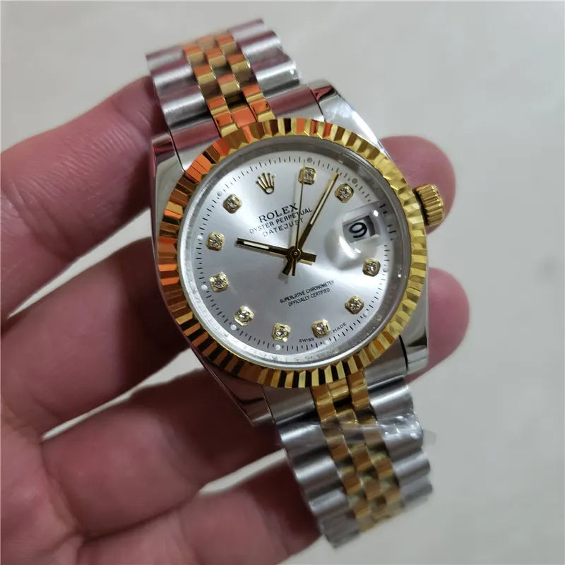 Rolex Silver Diamond Two-Tone - Hình 4