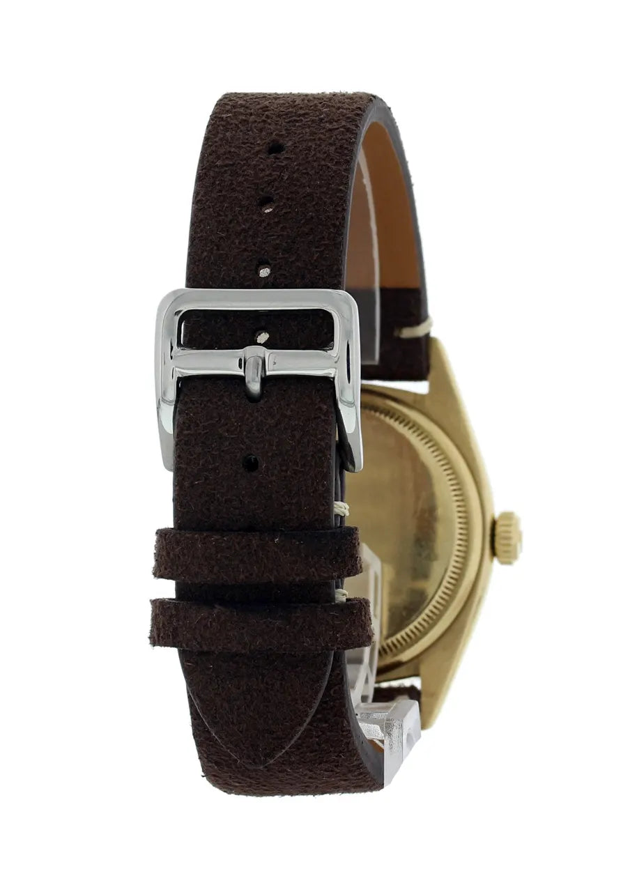 Rolex Gold Champagne Suede - Hình 5