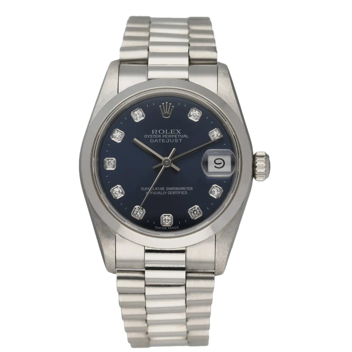 Rolex Blue Diamond Datejust dial stainless
