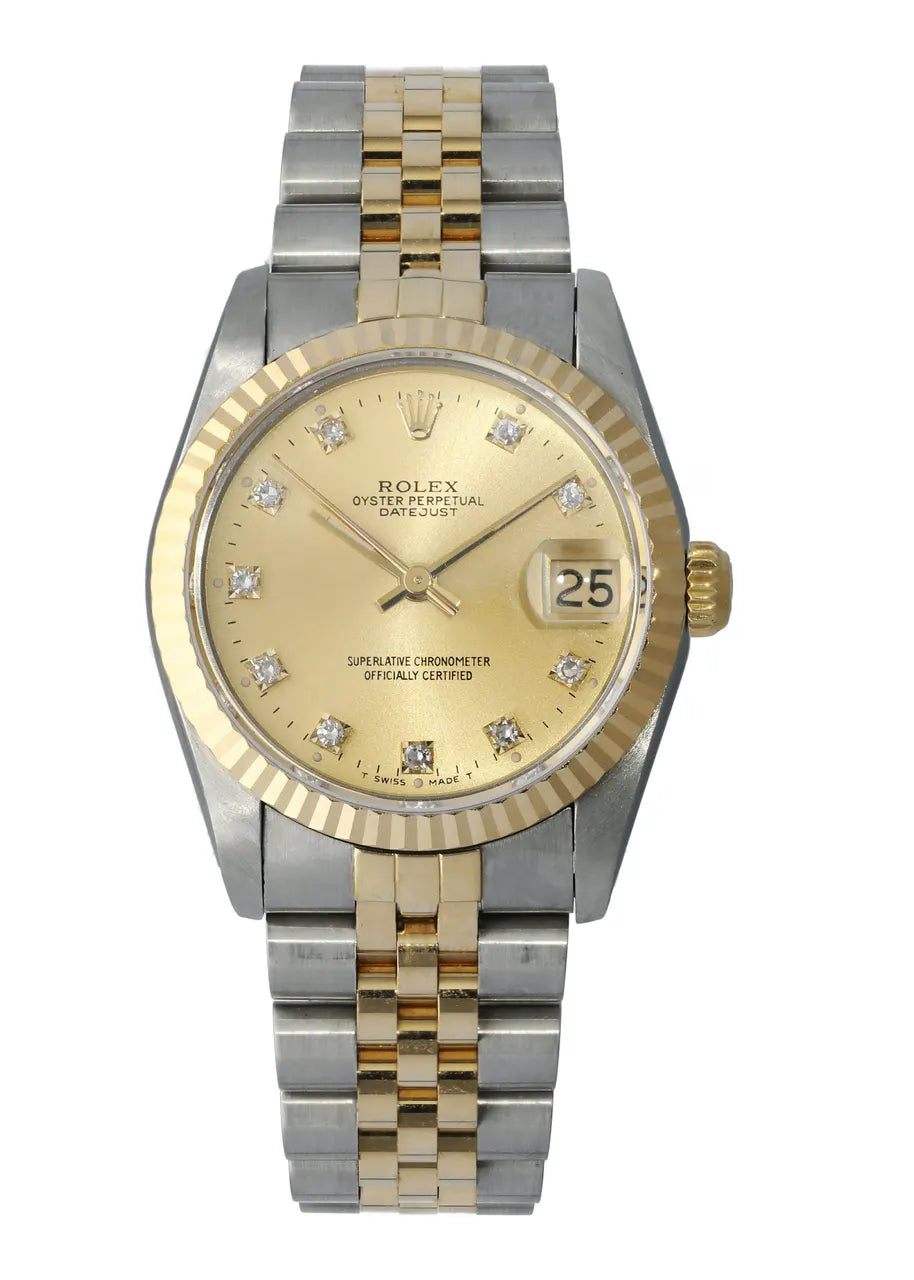datejust two Rolex Gold Champagne Diamond Dial - Hình 2